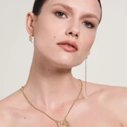 Asymetryczne kolczyki na sztyft z kryształem z kolekcji Thuja