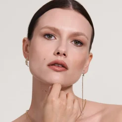 Asymetryczne kolczyki na sztyft z kryształem z kolekcji Thuja