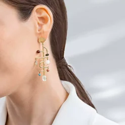 Asymetryczne kolczyki w stylu boho z kolekcji Gelato