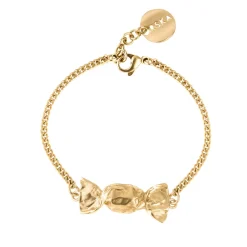 Bransoletka na łańcuszku z mosiężnym cukierkiem z kolekcji Love