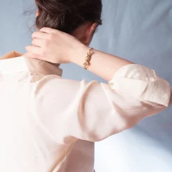 Bransoletka na łańcuszku z mosiężnym cukierkiem z kolekcji Love