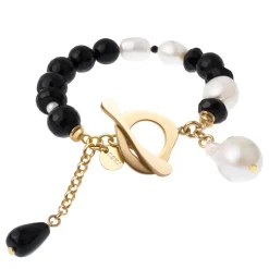 Bransoletka z perłami i onyksami z kolekcji Parer