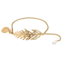 Delikatna pozłacana bransoletka z ozdobnym łańcuszkiem z kolekcji Thuja