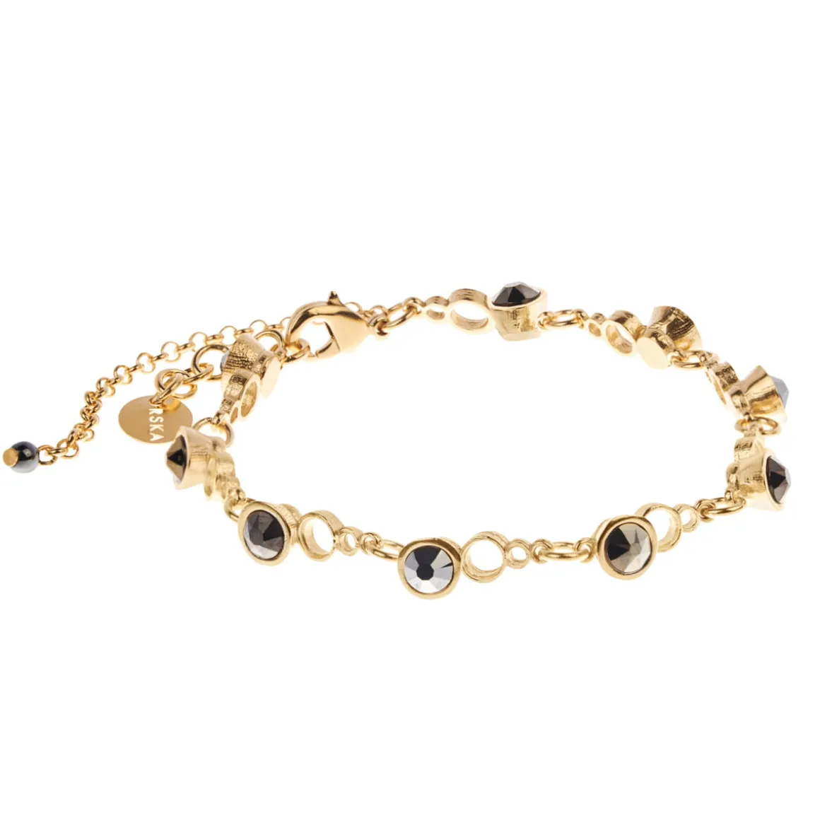 Delikatna, złota bransoletka z kryształami z kolekcji Soda