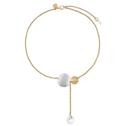 Delikatny naszyjnik z kryształową zawieszką z kolekcji Rundo