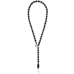 Drewniany naszyjnik ze srebrem w formie węża z kolekcji Kembali