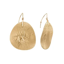 Duże kolczyki z kolekcji Moon o nieregularnej powierzchni