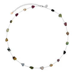 Długi naszyjnik z kolorowymi turmalinami z kolekcji Aurora