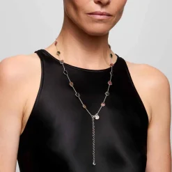 Długi naszyjnik z kolorowymi turmalinami z kolekcji Aurora