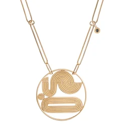Długi naszyjnik z okrągłym wisiorem z kolekcji Holos