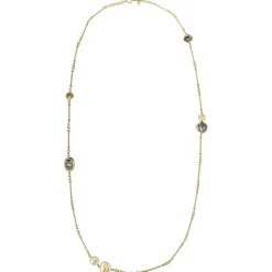 Długi, pozłacany naszyjnik z pieczęciami z kolekcji Semios