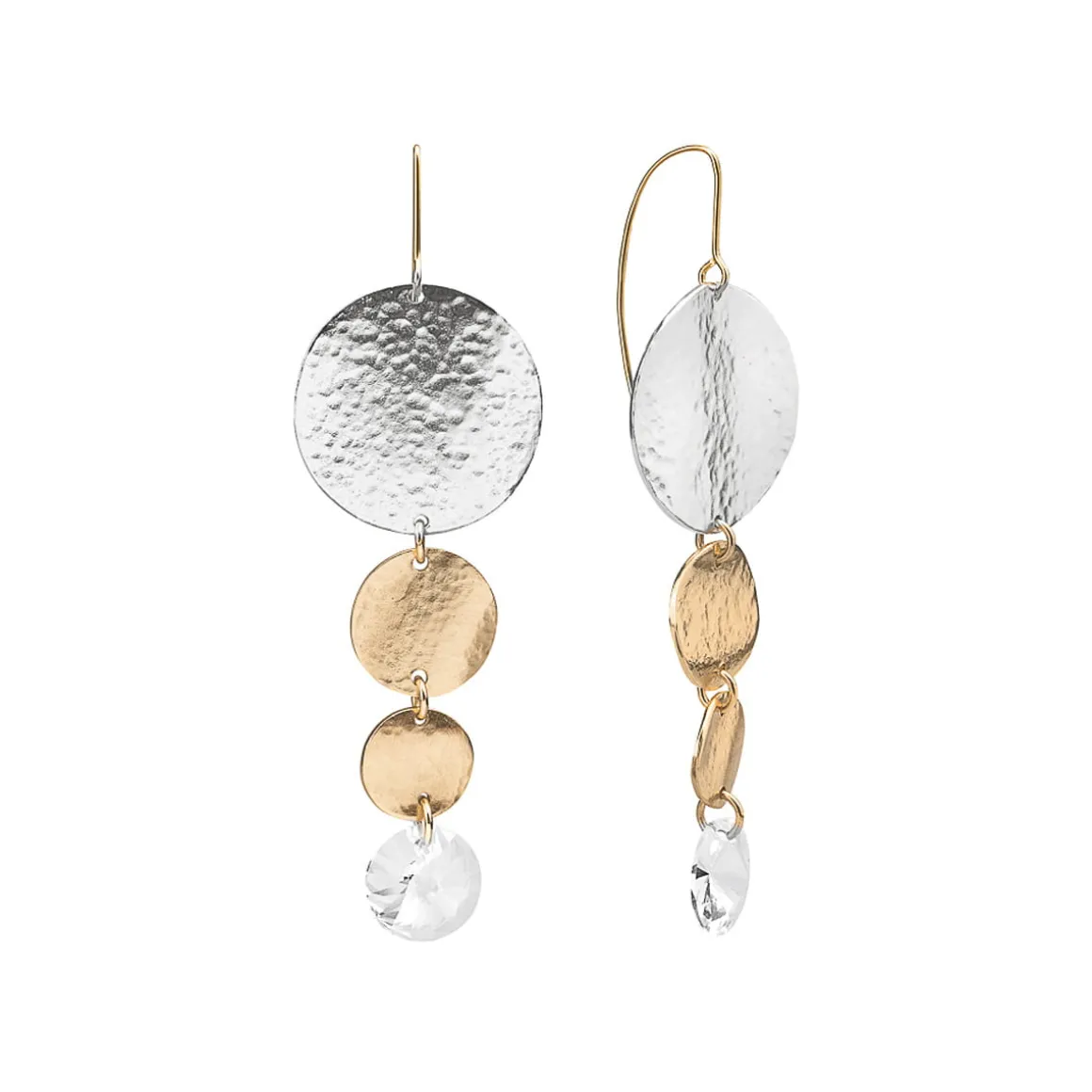 Długie kolczyki z kryształami z kolekcji Rundo