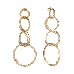 Długie kolczyki z wężowym zdobieniem z kolekcji Kembali