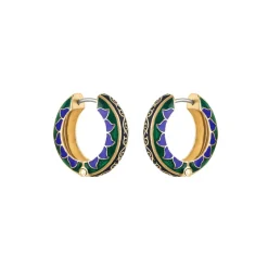 Dwustronne, ręcznie zdobione kolczyki koła z kolekcji Minakari