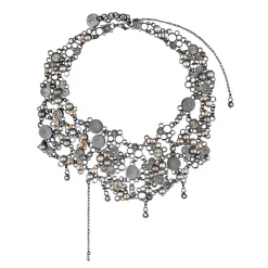 Efektowna kolia ze srebra z kryształami z kolekcji Soda