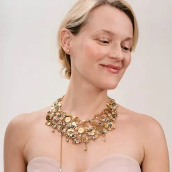 Efektowna, złota kolia z kryształami z kolekcji Soda