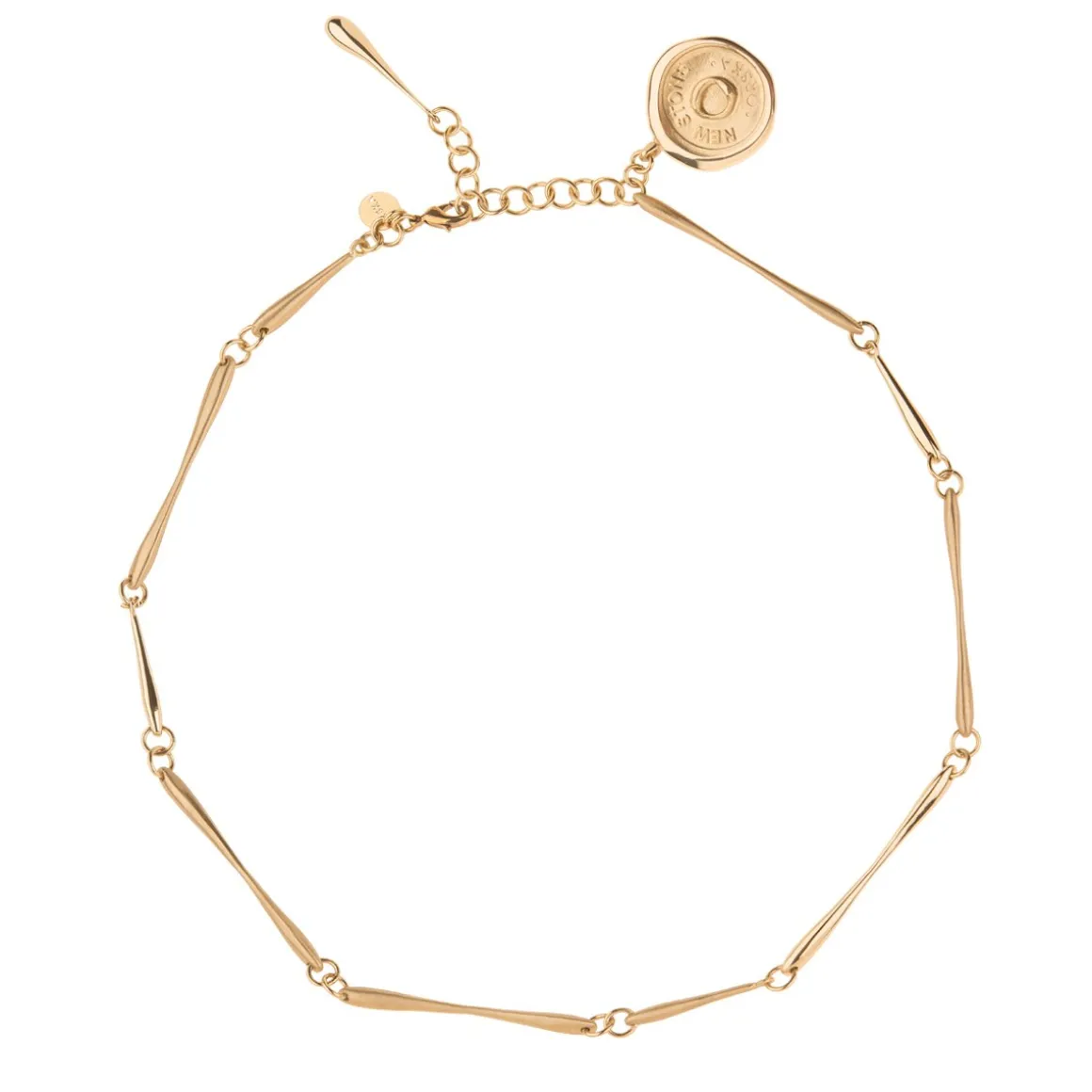 Elegancki, złoty naszyjnik z kolekcji New Stone