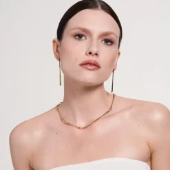 Elegancki, złoty naszyjnik z kolekcji New Stone