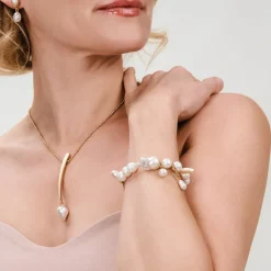 Eleganckie, złote kolczyki z kolekcji Parer