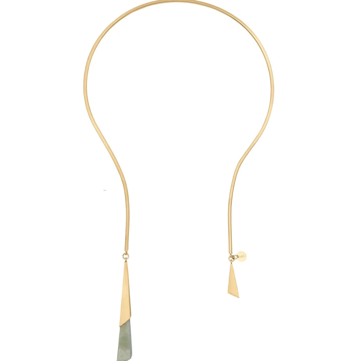 Geometryczna kolia z zielonym jadeitem z kolekcji Guatemala