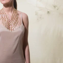 Geometryczna, złota kolia z kolekcji Astro