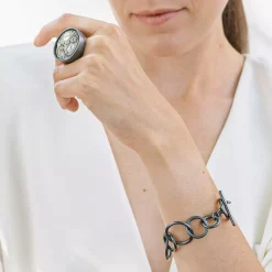 Grafitowa, klasyczna bransoletka z kolekcji Vintage