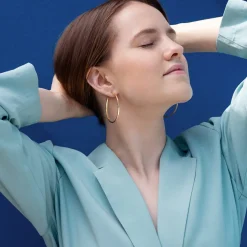 Kolczyki duże złote koła z kolekcji Machiny