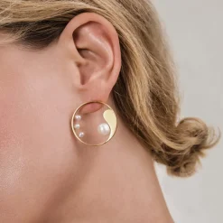 Kolczyki koła z perłami z kolekcji Parer