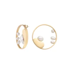 Kolczyki koła z perłami z kolekcji Parer