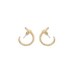 Kolczyki koła z wężowym motywem z kolekcji Kembali