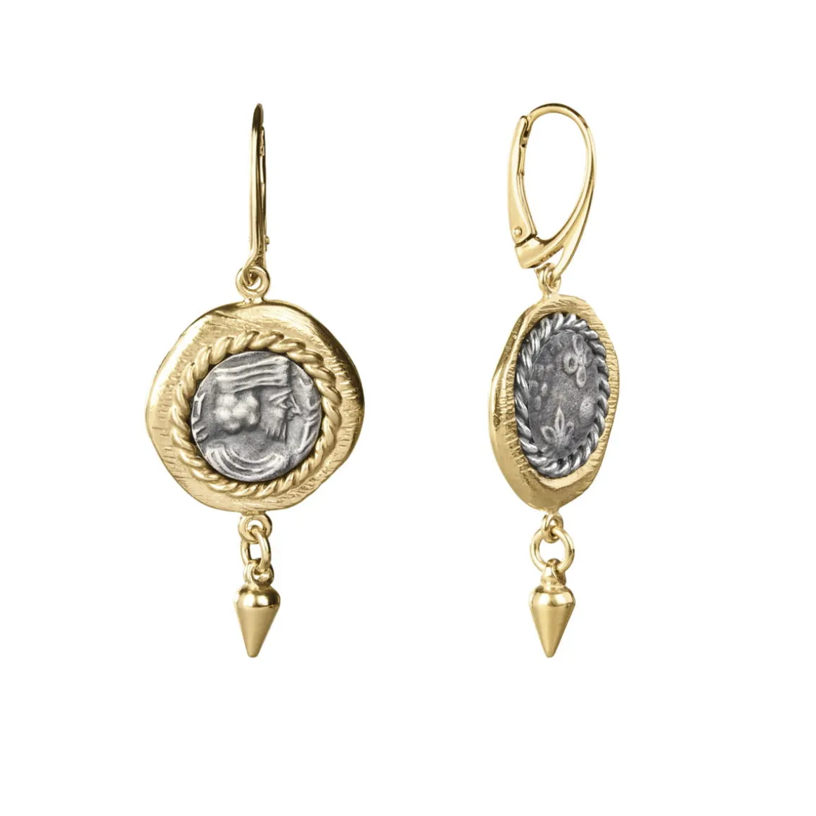 Kolczyki w kształcie królewskich pieczęci z kolekcji Semios