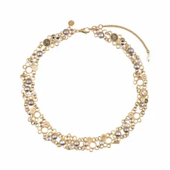 Krótka, złota kolia z kryształami z kolekcji Soda