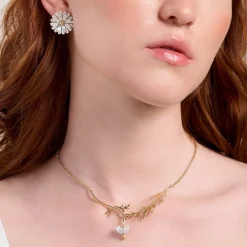 Krótki kwiatowy naszyjnik - Rumianek