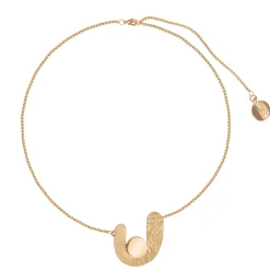 Krótki naszyjnik z kolekcji Moon z asymetryczną zawieszką