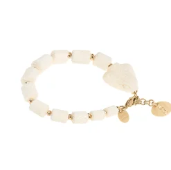 Limitowana, biała bransoletka w formie węża z kolekcji Kembali