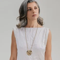 Naszyjnik z artystyczną zawieszką z kryształami z kolekcji Soda