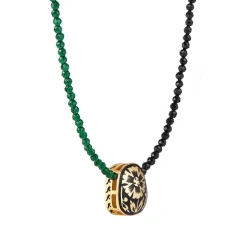 Naszyjnik z ciemną, dwustronną zawieszką z kolekcji Minakari