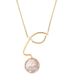 Naszyjnik z zawieszką w kształcie ust z masy perłowej z kolekcji Kembali