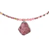 Naszyjnik z zawieszką z różowo-fioletowym turmalinem z kolekcji Aurora