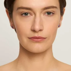 Niebieskie, wiszące kolczyki z kolekcji Minakari