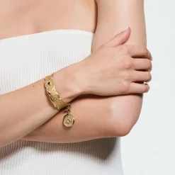 Nieregularna bransoletka z syntetycznym kamieniem z kolekcji New Stone