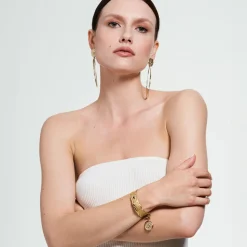 Nieregularna bransoletka z syntetycznym kamieniem z kolekcji New Stone