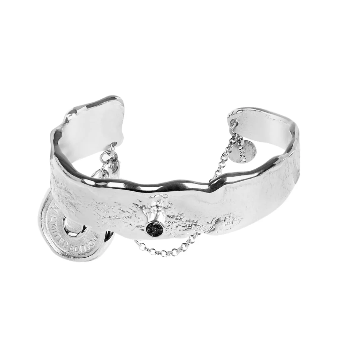 Nieregularna srebrna bransoletka z kolekcji New Stone