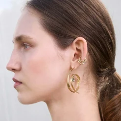 Oryginalne, pozłacane kolczyki z kolekcji Prato