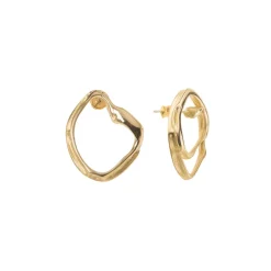 Oryginalne, złote kolczyki na sztyfcie z kolekcji New Stone