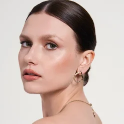 Oryginalne, złote kolczyki na sztyfcie z kolekcji New Stone