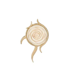 Oryginalny pin z rzeźbioną różą z kolekcji Kembali