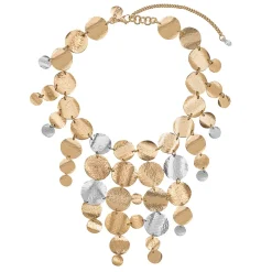 Ozdobna złoto-srebrna kolia z kolekcji Rundo