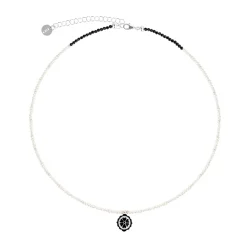 Perłowy naszyjnik z dwustronną zawieszką z kolekcji Minakari