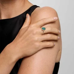 Pierścionek z akwamarynem z kolekcji Aurora